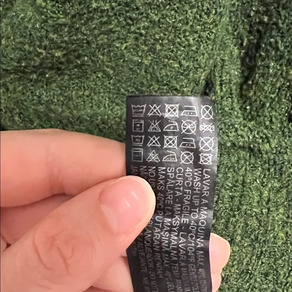 Zara Forest Green Oversized Knit Sweater - Picture 6 of 7
